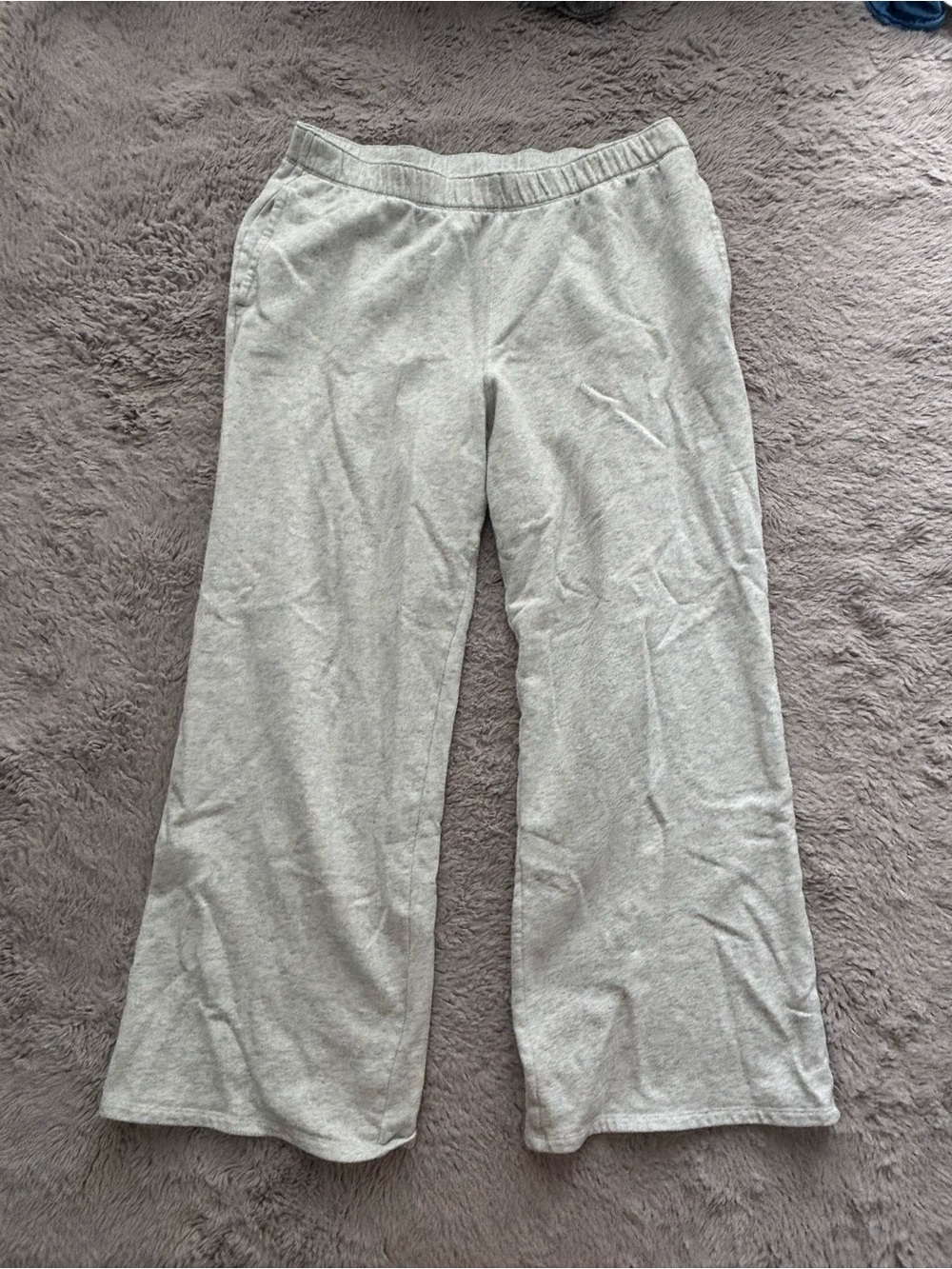 Hollister Gray Wide-Leg Knit Pants